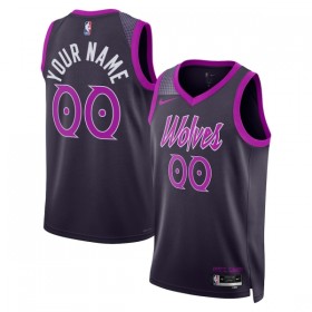 Män Minnesota Timberwolves Tröja Skräddarsydda Nike 2025-26 City Edition Svart Swingman